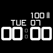 B/W Simple Basic - 12 hour without AM/PM lettering