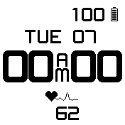 B/W Simple Basic Heart Rate inverted