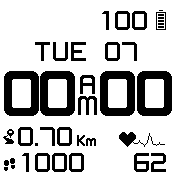 B/W Simple Basic Heart Rate and steps/distance inverted