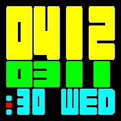 大数字彩色表盘