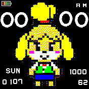Animal Crossing New Horizon Isabelle Digital Clock