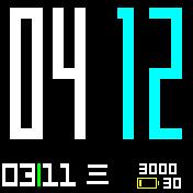 大字蓝白带秒数