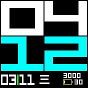 大数字表盘蓝白