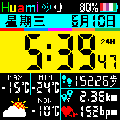 Colorful Digital with seconds