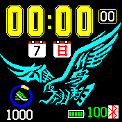 雄鹰翱翔（数字带秒）