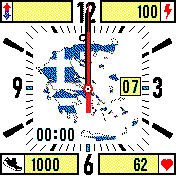 greece spesial digital watch face