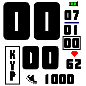 big number watch face greek version