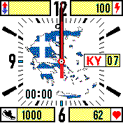 greece digital watch face greek version