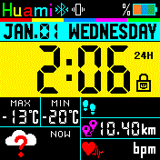 Digital watchface for BIP-S