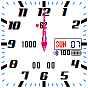 analog and digital watchface