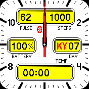 temp digital yellow analog greek