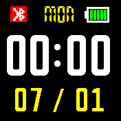 simply watch matrix display with the date  yellow