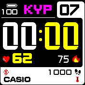 Two collor ywllow greek version casio