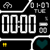 digital second Simple black version