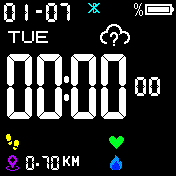 digital second Simple black version