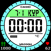 green casio digital greek version