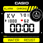 yellow casio greek version with pulses