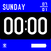 Simple Face - White on Blue - No Fitness / All Indicators