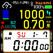Cheap digital watchface  Large Steps
