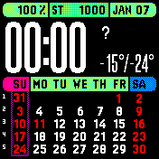 WeatherCalendar 24h (2021) Japan Holidays colored in red & Week number»
