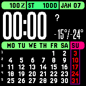 WeatherCalendar 24h (2021) first day of the week Monday»