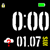 simple stencil letter watch face