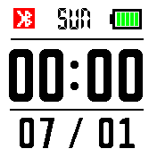 three simplest dials - blue, black, white