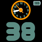 Hora analoga, Minutos digitales con segundos