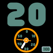 Minutos analogos, hora digital