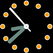 Reloj analogo sin numeros