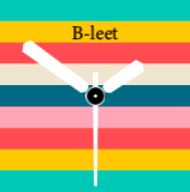 Reloj analogo lineas de colores