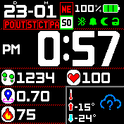 The_Last_ONE - CZ [24H/12H] (BIP/BIP Lite)  COLORS= GREEN - LIME - ORANGE - CYAN