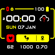 simple yellow watchface