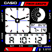 Casio TwinGraph without seconds