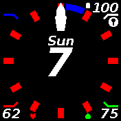 Clear Analog (Red, white and blue)