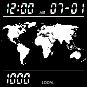 World Map with Timezones (Black)
