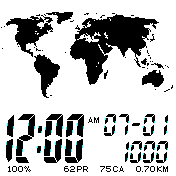 World Map with Timezones (White Large Numbers)