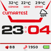 Kırmızı-Siyah Sade Tasarım