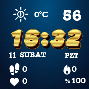 Koyu Mavi Zemin Saniyeli 3 Boyutlu rakam