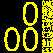 Timestyle 12H Yellow On Black