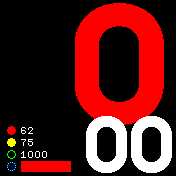 big digits 24h with dots