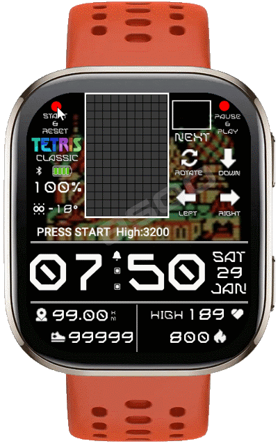 Mini Game tetris and clock ( Bip 6 )