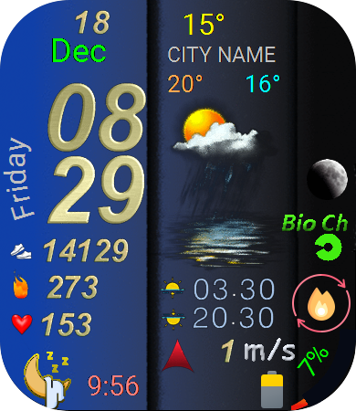 Bip6 weather blue back