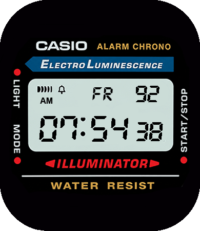 Casio A168 AOD