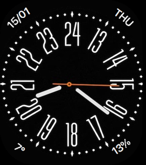 Sleek Times Dark with 12/24hr version for BipMax