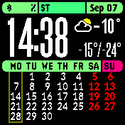 WeatherCalendar 24h (2026) Monday first