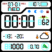 DIGITAL Colored - polished 24H CZ v4 fixed lock