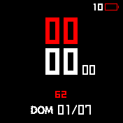 Sencillo rojo con segundos