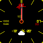 Analógico con datos saludos