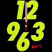 NIKE+ Black Yellow Analog